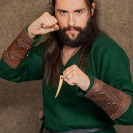 Viking Hero Bracers made of genuine leather