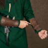 Viking Hero Bracers made of genuine leather