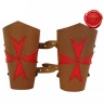 Leather Arm Guards Templar with Maltese crosses