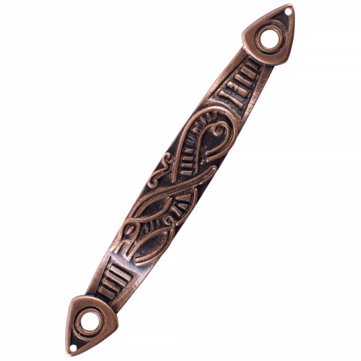 Riemendurchzug für Wikinger-Schwertscheide, Altnordische Schlange, Bronze