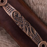 Riemendurchzug für Wikinger-Schwertscheide, Altnordische Schlange, Bronze