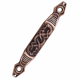 Belt Loop for Viking Sword Scabbard, Small Norse Serpents, Bronze