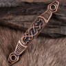 Průvlak opasku na vikingskou pochvu, malí staronordičtí hadi, bronz