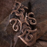 Ortblech für Wikinger-Schwertscheide, Altnordisches Schlangenmotiv, Bronze