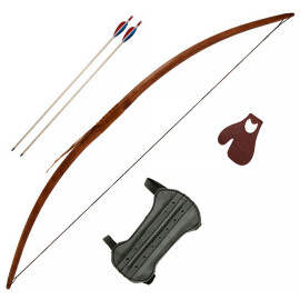 Longbow Set "Marksman" 58" With Brown Bating