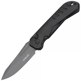 Black Automatic Knife Black with Titanium-Coated Blade