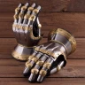 Medieval Hourglass Gauntlets Churburg, 1.2mm Steel and Brass