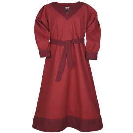 Dětské vikingské šaty Svala, červená-vínová