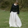 Wide flare Middle Ages Skirt, natural-coloured