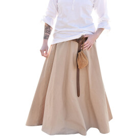 Wide flare Middle Ages Skirt, bright brown