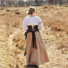 Středověká široká sukně, světle hnědá