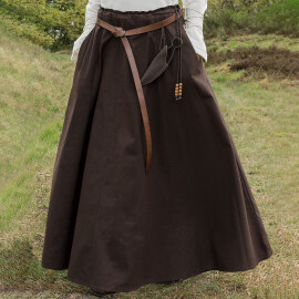 Wide flare Middle Ages Skirt, dark brown