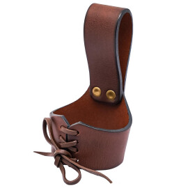 Simple Leather Belt Holder for Drinking Horns