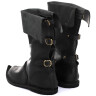 Gothic high boots with rear buckles