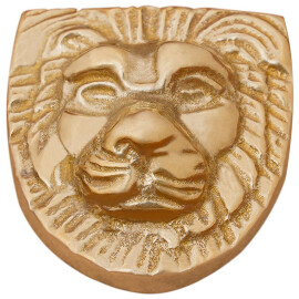 Lion Face 25x27mm from Pure Brass