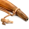 Hand Carved Powder Horn with Leather Strap