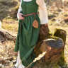 Středověké šaty bez rukávů Lene, šaty na ramínka, zelená