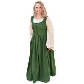 Sleeveless Medieval Dress, Overdress Lene, green