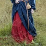Středověká spodnice, spodnička, spodní sukně, červená