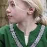 Kinder Mittelalter-Tunika Ailrik mit Bordüre, kurzarm, grün
