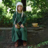Dětské středověké šaty Ana, zelená