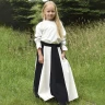 Dětská středověká široká sukně Lucia, černá/přírodní
