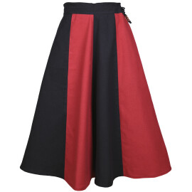 Medieval Skirt Lucia for Children, wide flare, black/red