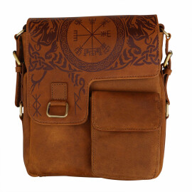 Real Leather Messenger Bag Vintage Celtic iPad Tablet Bag