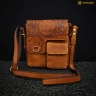 Real Leather Messenger Bag Vintage Celtic iPad Tablet Bag