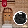 Circle Solid Steel Front Door Knocker, Black Vintage Medusa Head Ø 14 cm