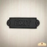 Door Sign EXIT from Solid Steel, 15x5cm