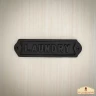 Door Sign LAUNDRY from Solid Steel, 15x4cm