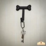 Nástěnný háček Psí kost na klíče a deštníky 10x10 cm, 2 ks