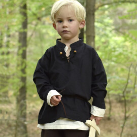 Dětská středověká košile Ricker, černá