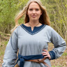 Viking Dress Jona, blue-grey/blue