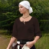 Mittelalterliche Bluse Isabel, schwarz