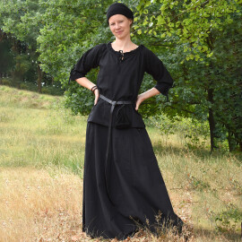 Mittelalterliche Bluse Isabel, schwarz