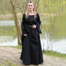 Medieval Shift Dress Burglinde w. Trumpet Sleeves, black