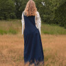 Středověký Surcot Andra - svrchní šaty bez rukávu, tmavě modrá