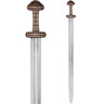 Viking Sword with hilt of bronze, high carbon steel