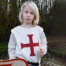 Templar Tabard / Surcoat Alexander for Children, natural/red