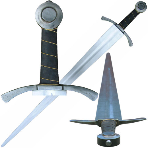 Gotický široký jednoruční meč Luke špičkové kvality