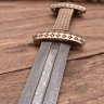 Vikinský meč s rukojetí z bronzu, damašková ocel