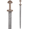 Wikingerschwert mit Griff aus Bronze, Damast Stahl
