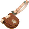 Leather belt pouch with a stone including belt