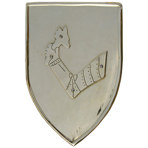 Decorative shield from brass