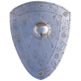 Battle ready shield, richly decorated