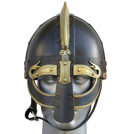 Vikinská luxusní helma Ormr s mosazným zdobením
