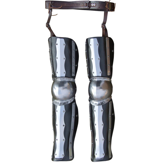 Leather and steel leg harness 14-15 cen.