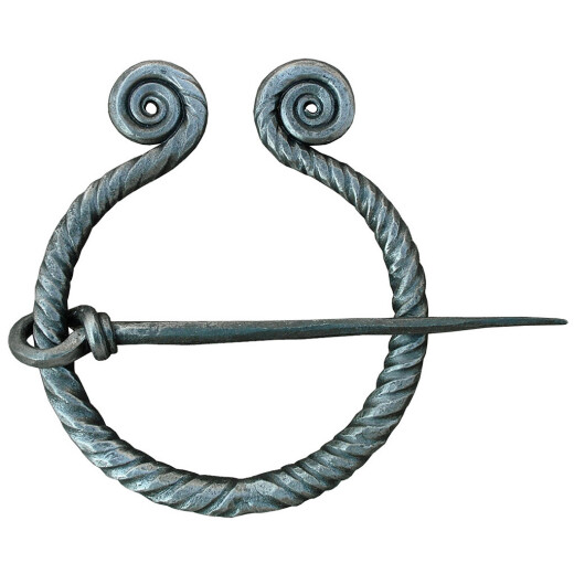 Hand forged cloak pin